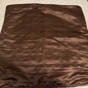 Extra Large Pleated Brown Pillow Sham.